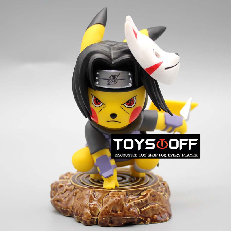 Pokemon Pikachu Cos Naruto Uchiha Itachi Action Figure Funny Toy 10cm
