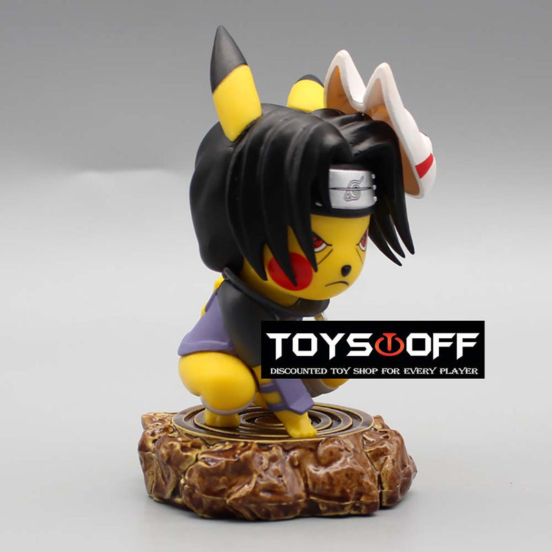 Pokemon Pikachu Cos Naruto Uchiha Itachi Action Figure Funny Toy 10cm