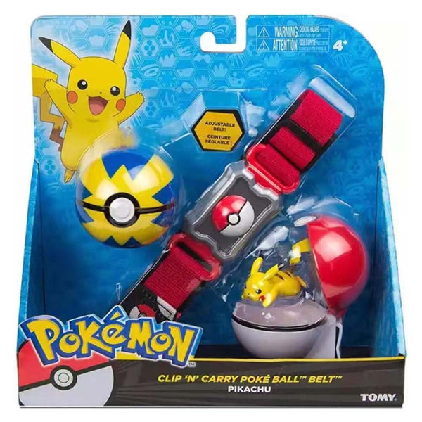 Pokemon Poke Ball Belt Pikachu Charmander Squirtle Bulbasaur Action Figure Toy