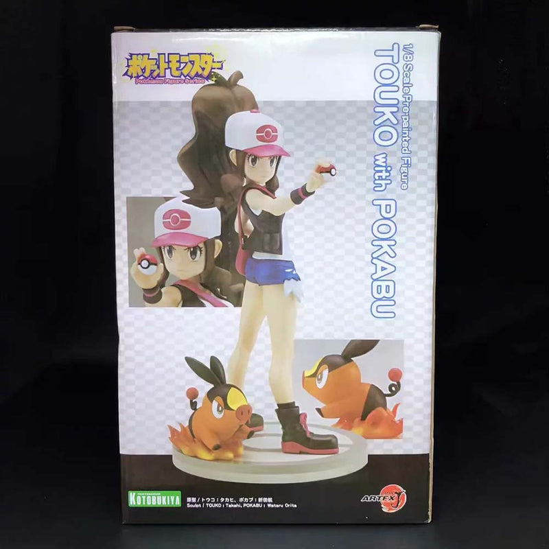 Pokemon Touko with Pokabu Action Figure Collectible Model Toy 20cm