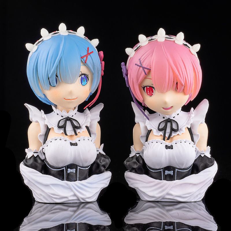 ReLife In A Different World From Zero Rem Ram Action Figure 17cm