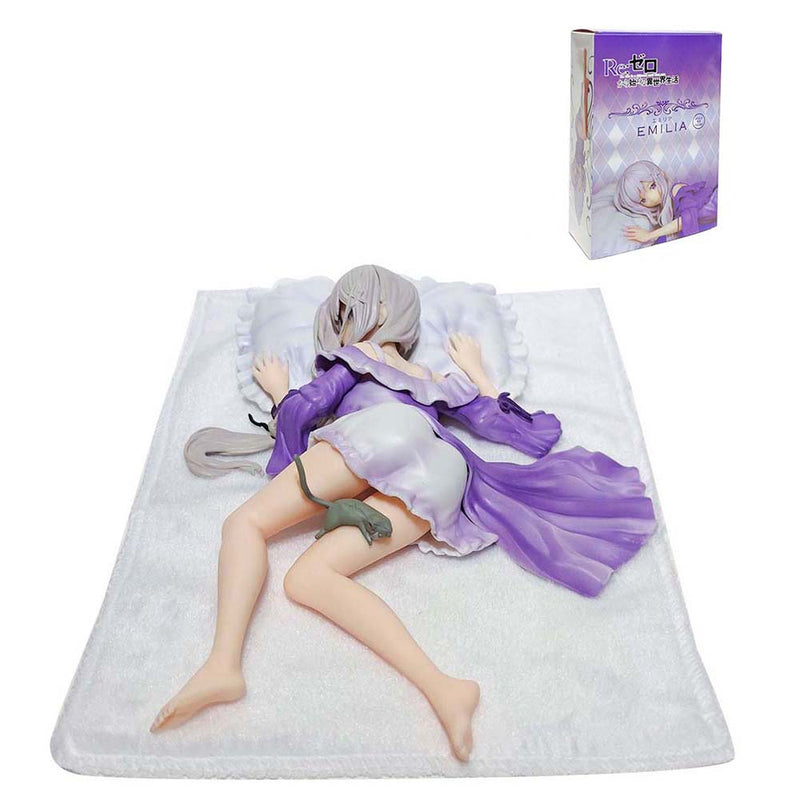 Re Life In A Different World From Zero Sleeping Emilia Action Figure 23cm