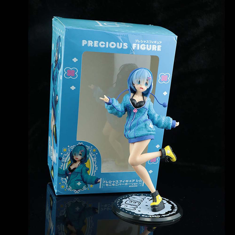 Rem Blue Sweater Jumping Ver Action Figure Model Toy 22cm