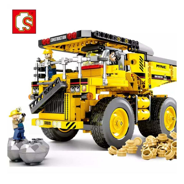 City Engineering Mine Transporter Car Building Blocks Construction Kids Toy - Toysoff.com
