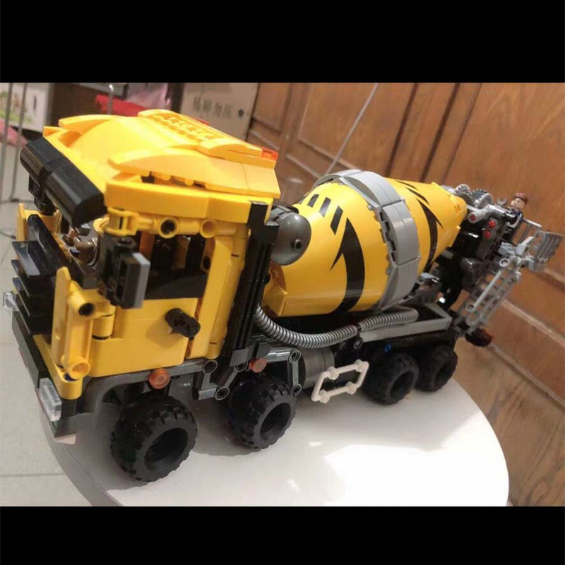 City Engineering Mixer Car Model Building Blocks Construction Kids Toy - Toysoff.com