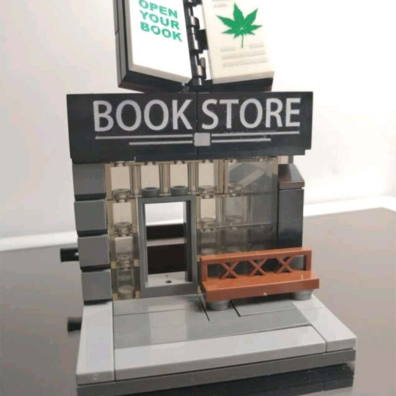 City Street View Book Store Shop Model Children Toy Building Blocks - Toysoff.com