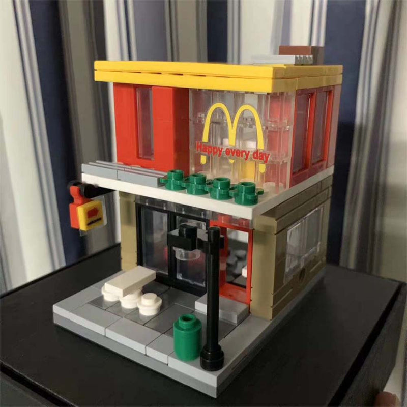 City Street View McDonald's Shop Model Children Toy Building Blocks - Toysoff.com