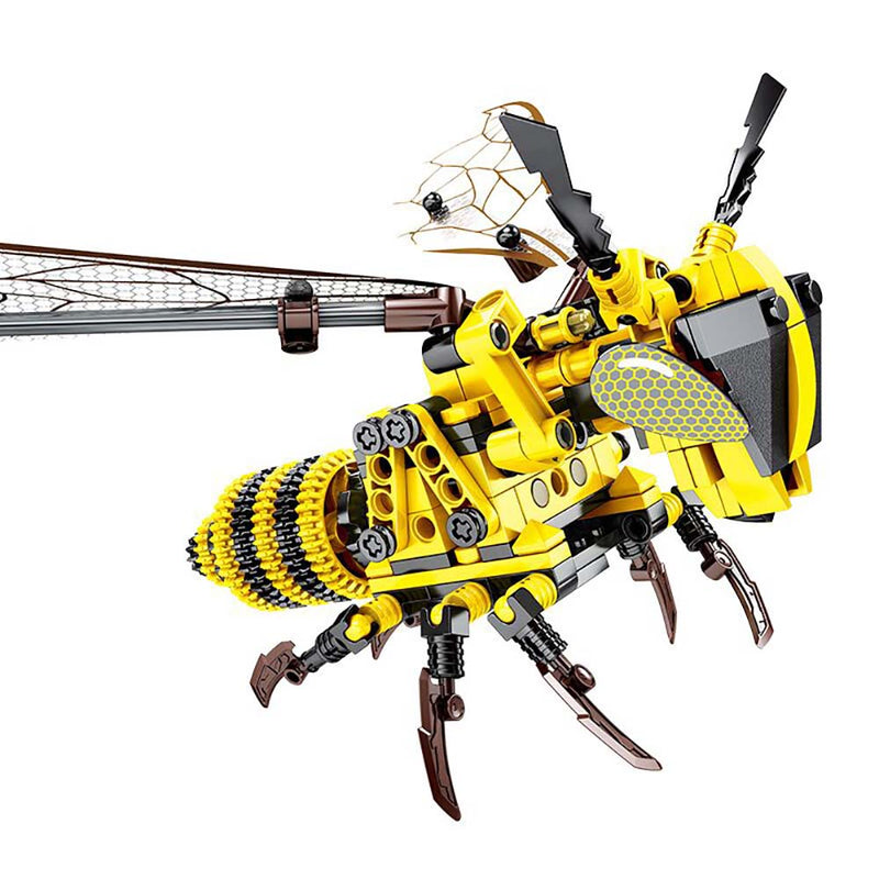 Simulated Insect Bee Animals Model Building Blocks Kids Toy DIY Gift - Toysoff.com