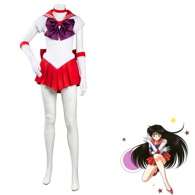 Sailor Moon Hino Rei Cosplay Costume Uniform Dress Suit