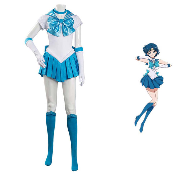 Sailor Moon Mizuno Ami Cosplay Costume Uniform Dress Suit