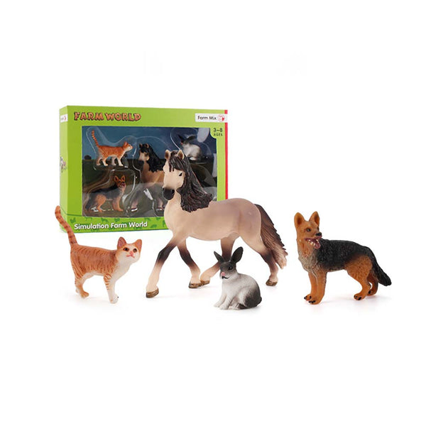 Simulation Animal Cat Rabbit Horse Dog Model Suit Fun Kid Toy