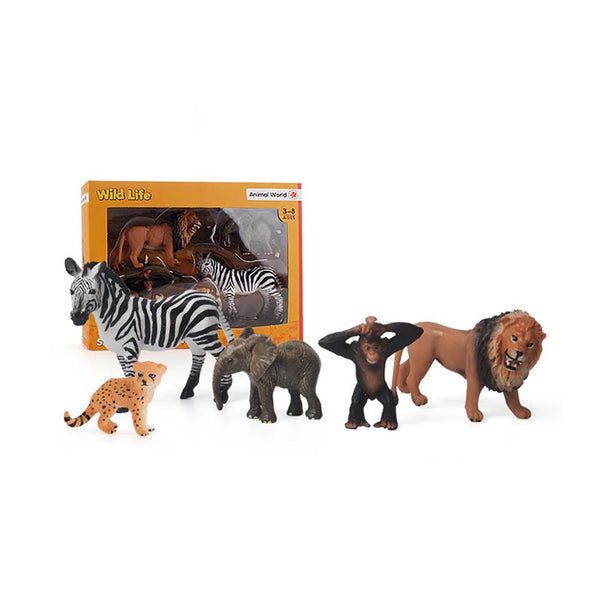 Simulation Animal Lion Orangutan Elephant Zebra Leopard Model Suit Fun Kid Toy
