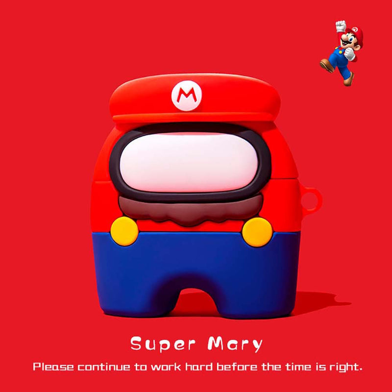 Super Mario Cartoon Apple Airpods Case Fun Gift