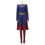Supergirl Season 5 Kara Kent Uniform Jumpsuit Cloak Belt Boots Halloween Cosplay Costume - Toysoff.com