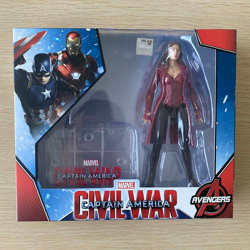 Superhero Scarlet Witch Wanda Django Maximoff Action Figure Model Toy 17cm