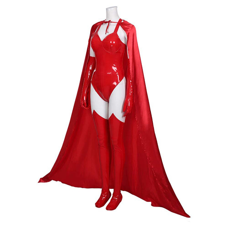 Superhero Scarlet Witch Wanda Django Maximoff Women Sexy Halloween Cosplay Costume