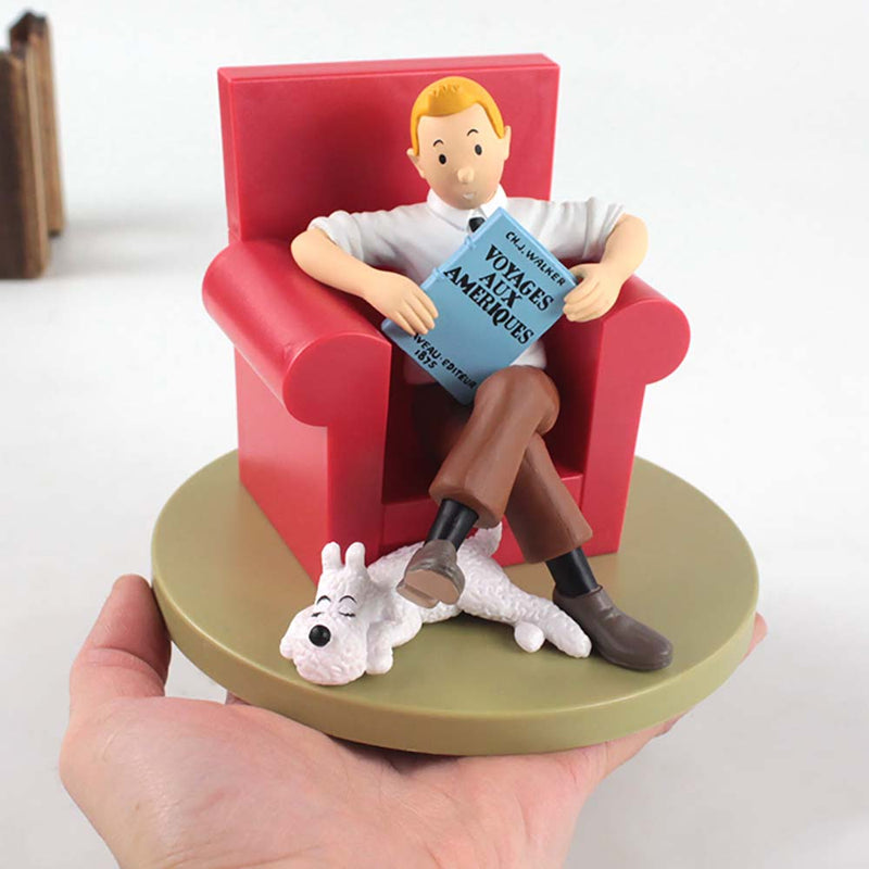 The Adventures of Tintin Sitting Red Sofa Action Figure 15cm