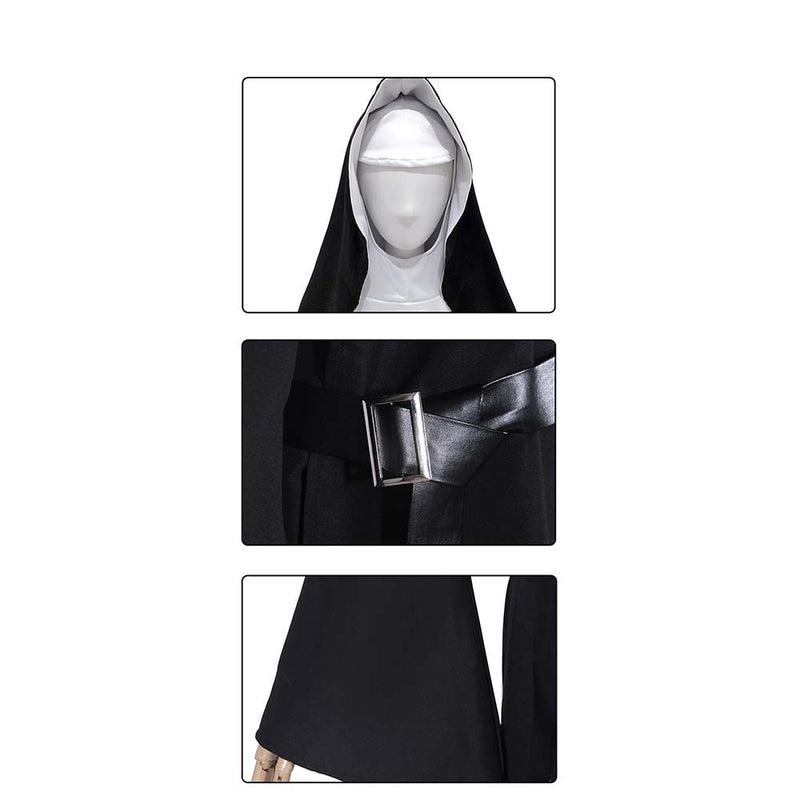 The Conjuring 2 The Nun Cosplay Long Dress Horror Ghost Costume