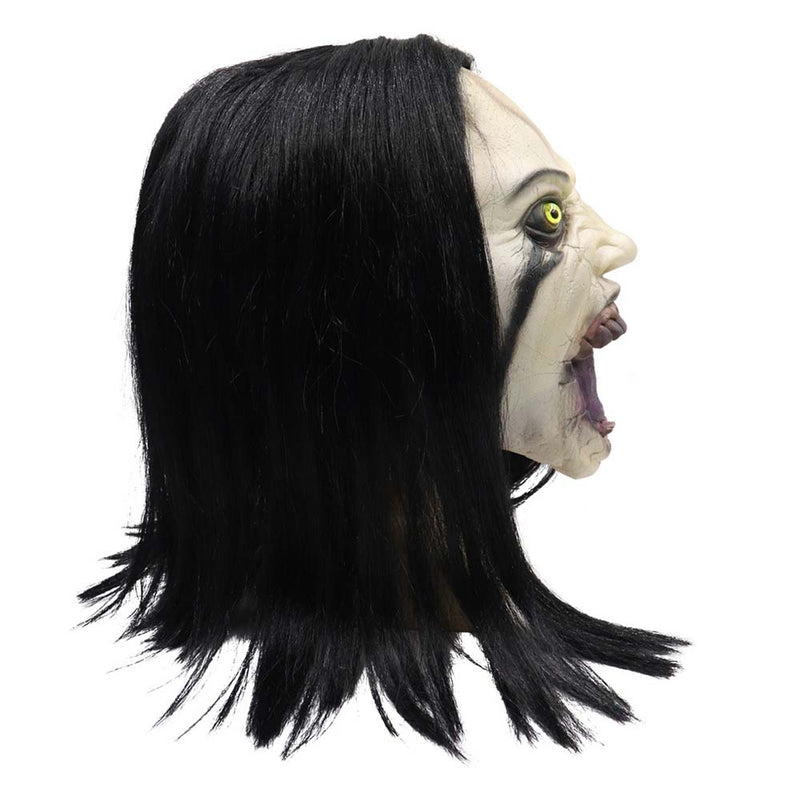 The Curse Of La Llorona Ghost Mask Halloween Prop With Black Wig