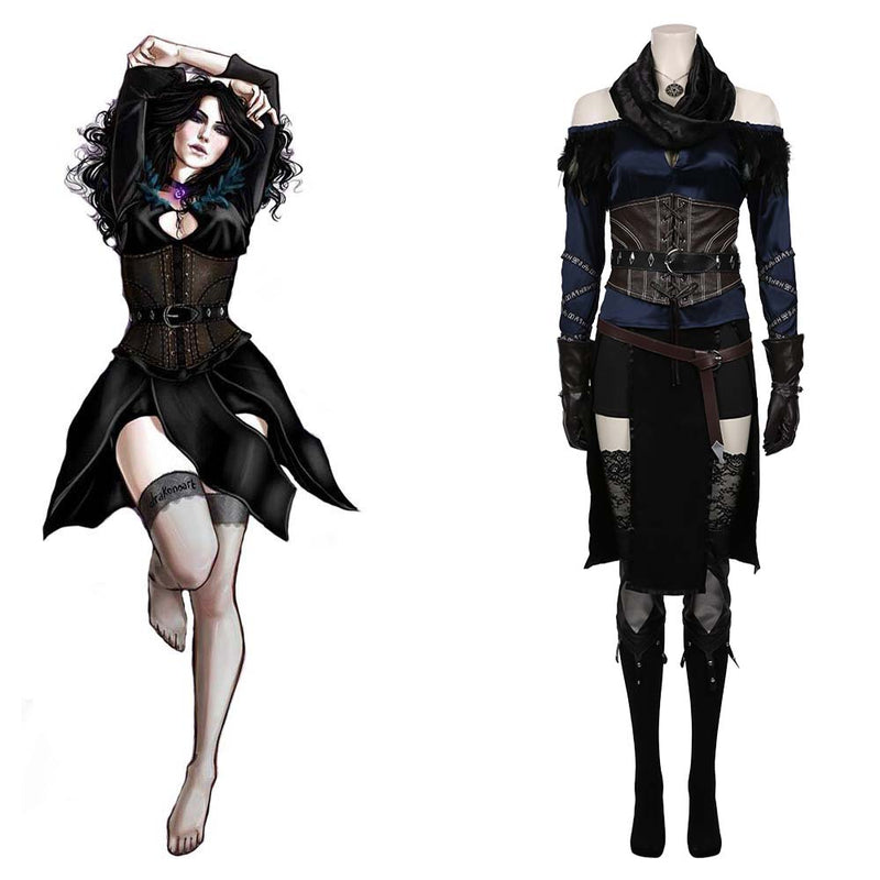 The Witcher Yennefer of Vengerberg Cosplay Halloween Costume Full Sets
