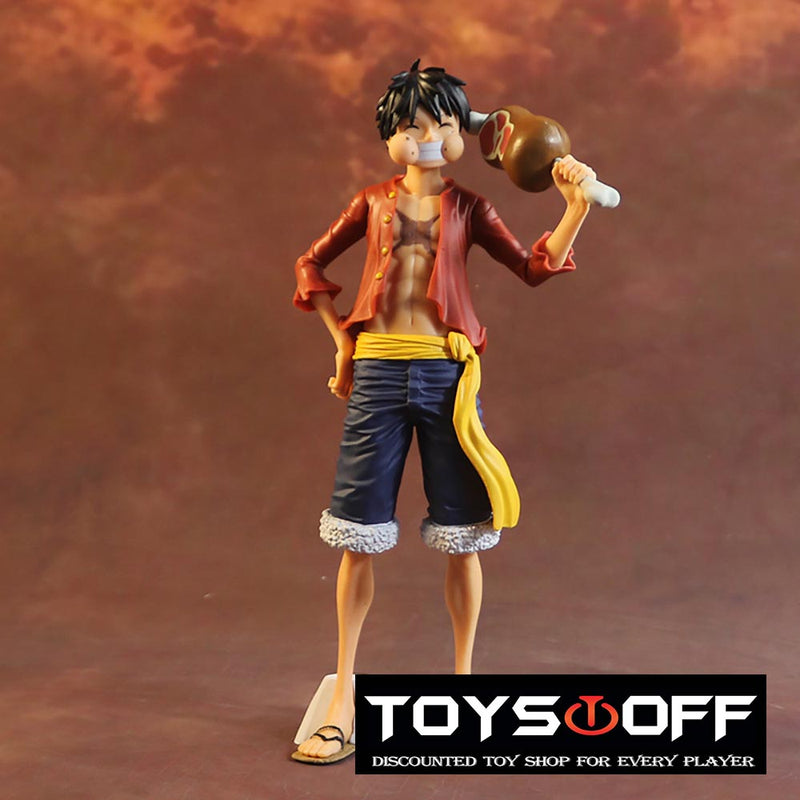 Three Forms Luffy Star Eyes Eat Meat Replaceable Action Figure 18cm