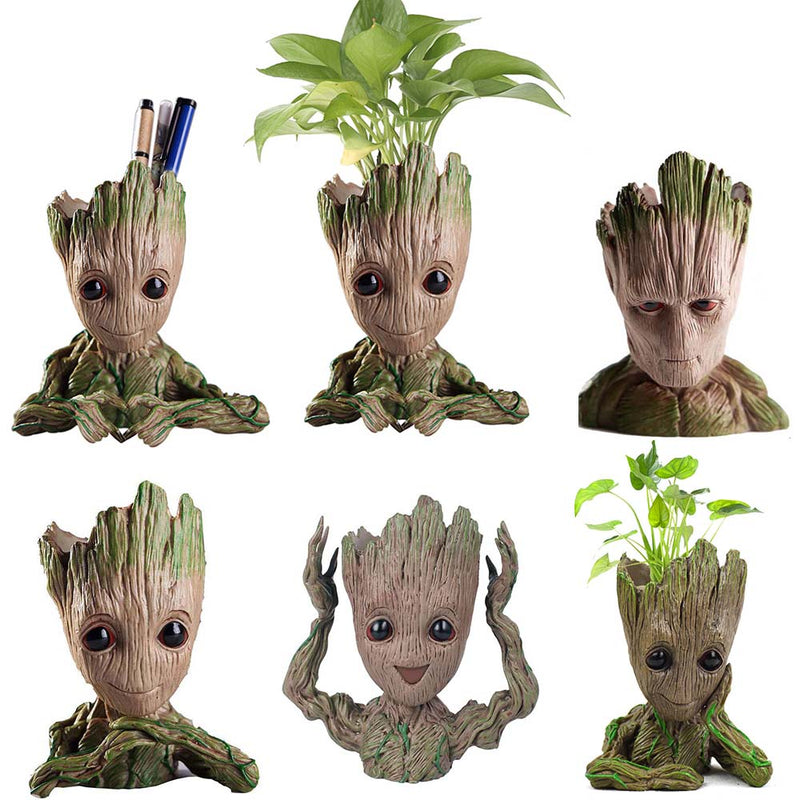 Tree Man Superhero Model Groot Flower Pot Office Creative Gift