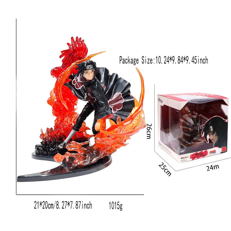Uchiha Itachi Fire Sasuke Action Figure Zero Relation Toy 21cm