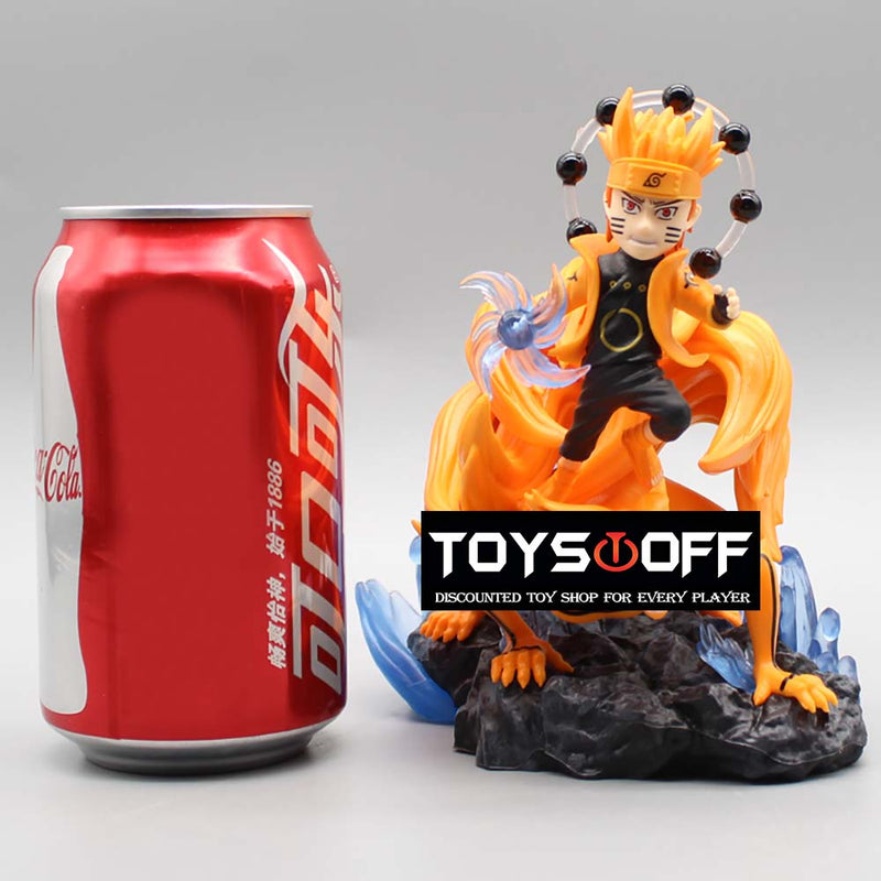 Uzumaki Naruto Battle Fox Riding Nine Tails Action Figure Toy 14cm