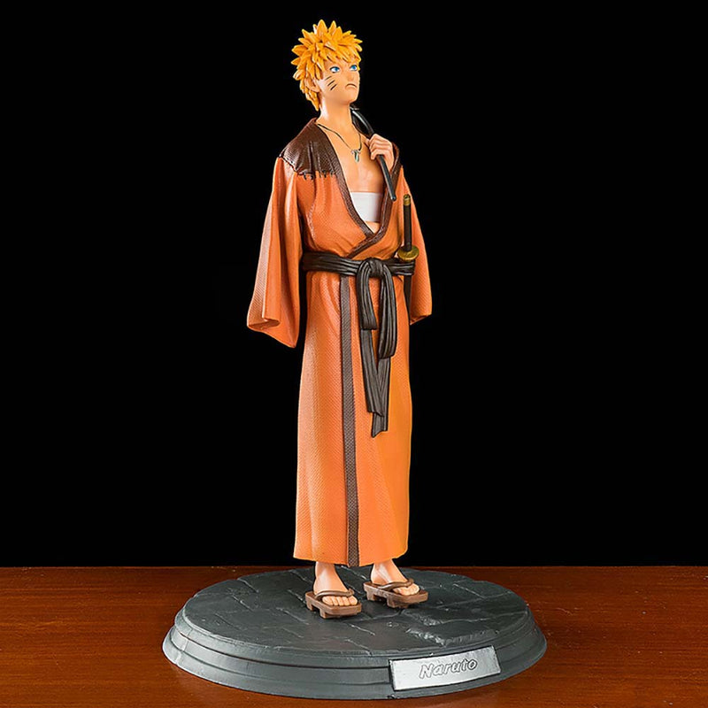 Uzumaki Naruto Uchiha Sasuke Kimono Ver Action Figure Model Toy 30cm