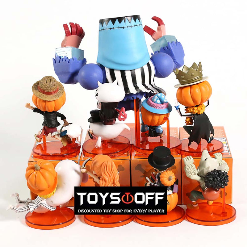 WCF Halloween One Piece Action Figure Collectible Model Toy 9pcs