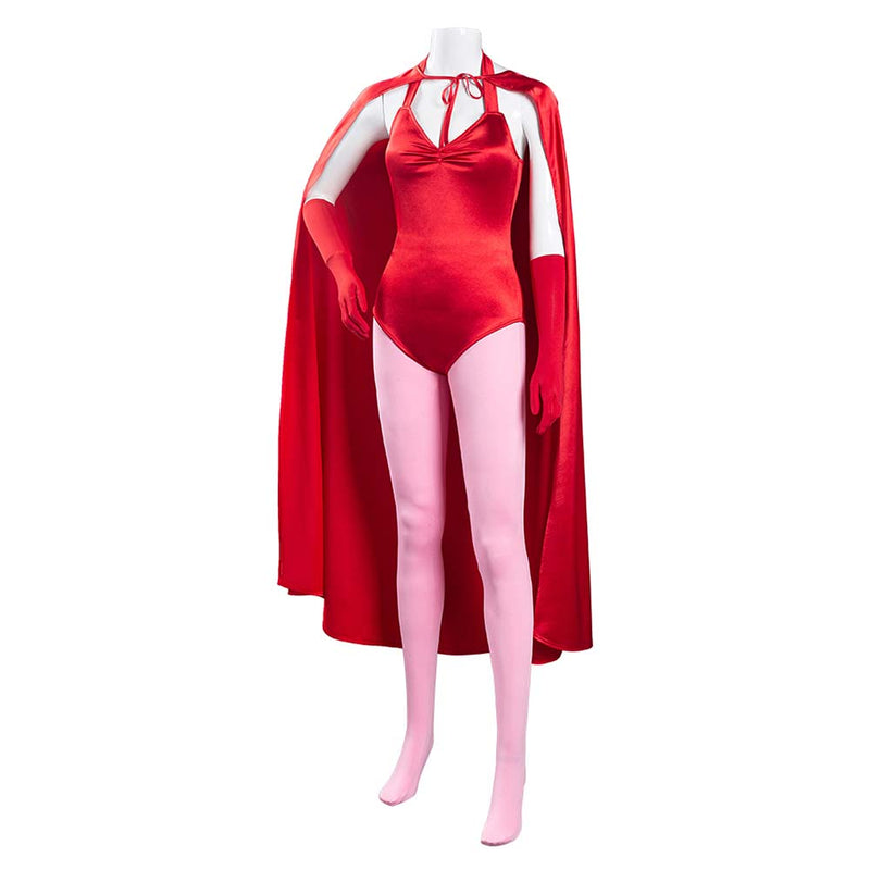 Wanda Vision Scarlet Witch Wanda Maximoff Cosplay Costume Halloween Carnival Suit
