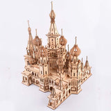 Wooden Puzzle Saint Basil'S Cathedral 3D Model DIY Assembly Architecture Toy - Toysoff.com